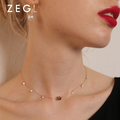 ZENGLIU Korea short chain necklace pendant minimalist fashion personality clavicle female neck Jewelry Necklace