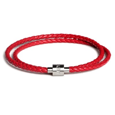 Red leather rope rope bracelet hand woven hand rope year of fate simple leather transport bead of male and female students