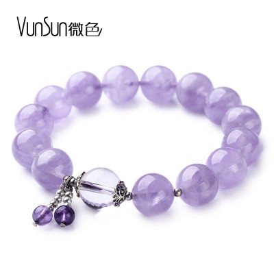 VunSun Natural Amethyst Bracelet female hand string lap sweet lavender Amethyst jewelry hand bestie send gift