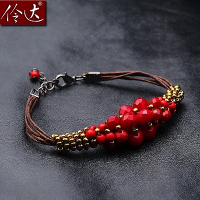 Linda Korean Fashion Jewelry New Folk Style Turquoise Bracelet female Wristlet whisper