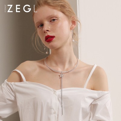 Short chain necklace collar female clavicle contracted five angle Star Pendant all-match neck Jewelry Necklace