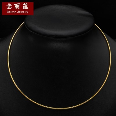 In European and American fashion Collar Necklace Polaroid 925 female silver plated gold collar gold necklace jewelry chain clavicle