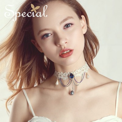 Special Europe and America Choker necklace, lace clavicle chain pendant neck with Versailles dance to send his girlfriend