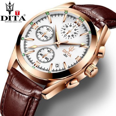 Di tower fashion men's watch luminous really belt quartz watch waterproof student leisure men's watch