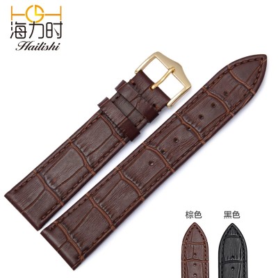 Leather strap, female Longines, slim strap, men's 14 accessories, 19 20MM