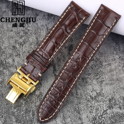 Alternative Longines Crocodile Leather Watch Band Leather Watchband 19 male Butterfly Bracelet 21mm 20 magnificent star master