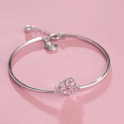 Corsair silver bracelet bracelet Jewelry all-match lovely sweet cherry blossoms in Japan and South Korea South Korea female temperament simple Bracelet
