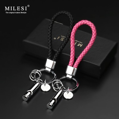 Millers creative Keychain male multifunctional whistle Keychain female Korean cute woven car key pendant