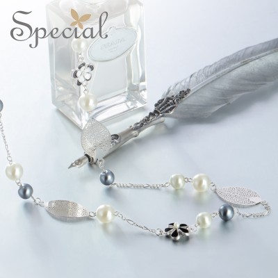 European and American fashion necklaces, pearls, leaves, sweaters, chains, fireworks, dust, Valentine's Day