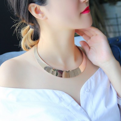 Korean female short thin metal Harajuku collar collar Necklace Necklace short simple male punk exaggerated clavicle chain