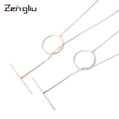 Simple all-match long paragraph sweater chain necklace ornament chain all-match winter clothes accessories with female clothes