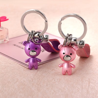 Millers bear Keychain female Korean cute key chain car doll creative Circle Pendant