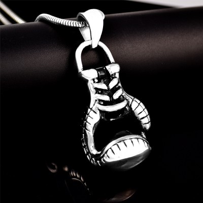 Men and women fitness boxing gloves gloves titanium necklace pendant jewelry fashion retro lovers