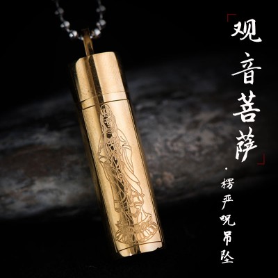 Titanium Shurangama MANTRA Pendant male transport amulet six words can open text pendant pendant light