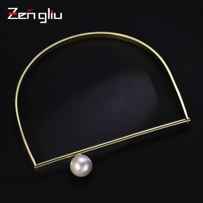 South Korea female imitation pearl necklace Harajuku collar ornament all-match winter clothing accessories jewelry neck collar