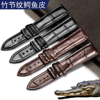 Brown Black Crocodile Leather Watchband male Rock OMEGA Jaeger Le Coulter Longines Tissot alternative leather watch women
