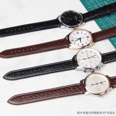 Male black Brown Leather Watchband alternative Longines m female alligator butterfly Mido Tissot watch strap watch strap buckle