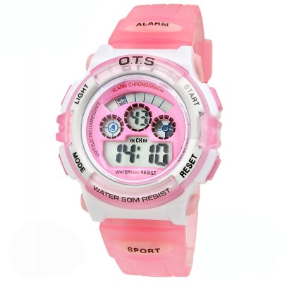 Ots children watch girls waterproof electronic watch boy cute alarm clock children watch girls noctilucent high school students