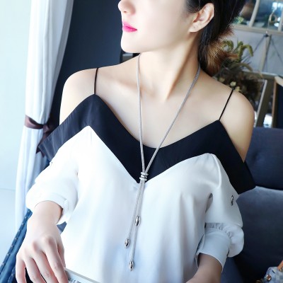 Europe and the United States a long paragraph sweater chain necklace decoration female dress jewelry pendant on South Korea all-match personality