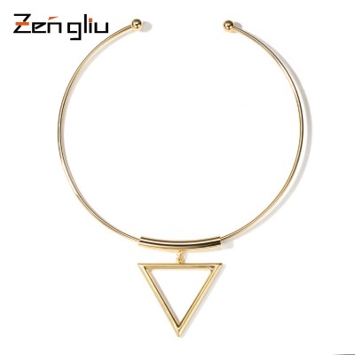 A simple open collar collar Harajuku all-match Necklace Pendant Necklace geometric triangle clavicle