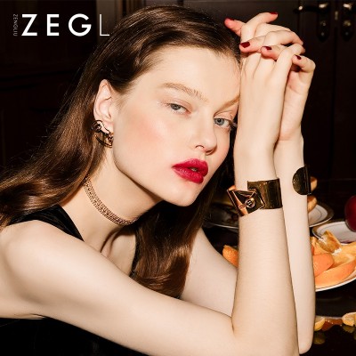 ZEGL Europe exaggerated Bracelet openings female Korean minimalist couple bracelet Jewelry personality trendsetter