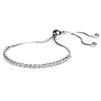 S925 silver bracelet with crystal female fashion Adjustable Bracelet Jewelry all-match bestie to send his girlfriend