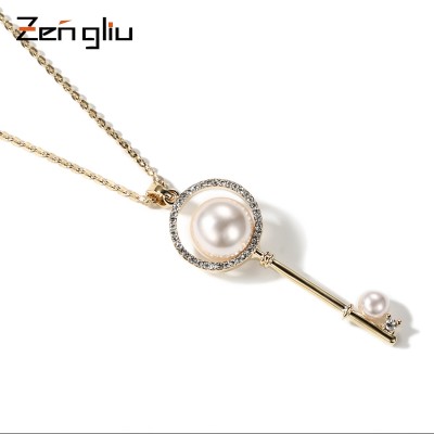 South Korea version all-match winter sweater chain length key necklace necklace pendant jewelry accessories Korean female clothes