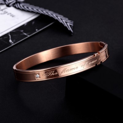 18K Rose Gold Bangle Bracelet small fresh female Korean couple Unisex chimera mori