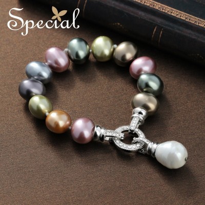 European and American fashion colored pearl bracelets, bracelets, hand strings, hand ornaments, Anna and jewelry, Valentine's Day