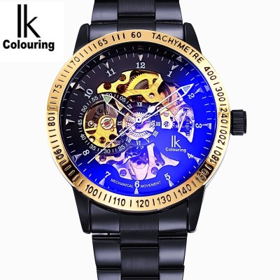 Path march men watches automatic stainless steel hollow out male big dial mechanical watch waterproof luminous male table