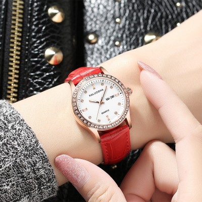 The new belt ladies watch Female table calendar Luminous leisure waterproof tide student quartz fashionable dress