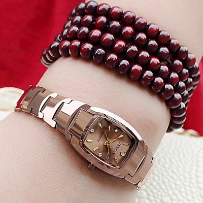 Ms BENSLY/guest waterproof force when the tungsten steel watch female table diamond watch retro watch female students