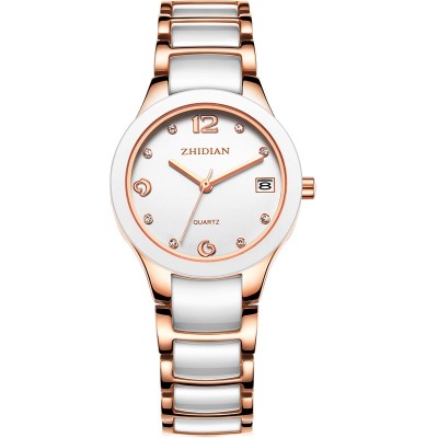 ZhiDian han edition ceramic watch female table fashion leisure quartz watch waterproof contracted diamond watch female students