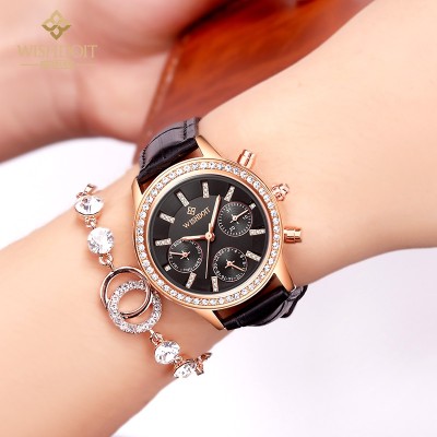 Wishdoit Authentic watches han edition fashion leisure female belt watch waterproof fashion table quartz watch