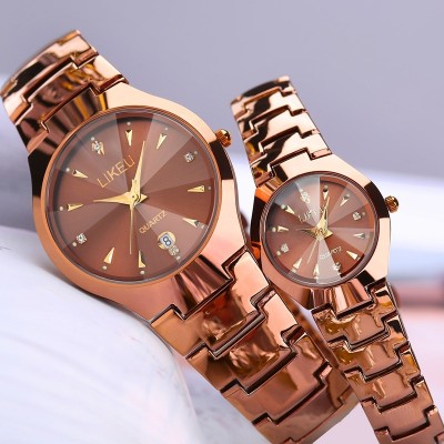 South Korea rose gold watch female students han edition fashion tide restoring ancient ways couple watches a contracted; male and female table expression