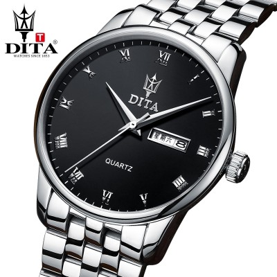 Di tower leisure business sports quartz fine steel ultra-thin real belt men watch waterproof male fashion watches