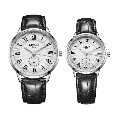 South Korea neutral tide female table fashion belt male big dial watch lovers with ultra-thin waterproof quartz watch