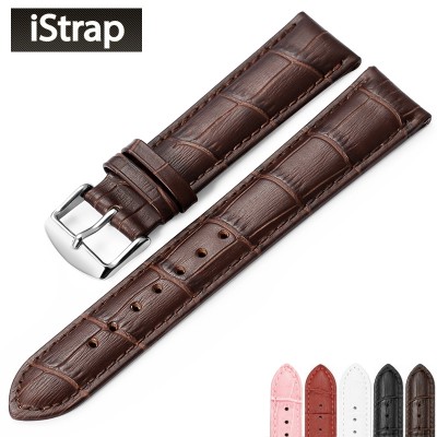 Istrap band male Leather strap female cowhide pin buckle for longines tissot casio DW beauty degrees
