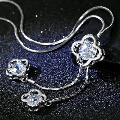 Qiu dong female clovers long sweater chain, Japan and South Korea fashion makings deserve to act the role of buckwheat dress adornment necklace