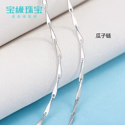 925 silver necklace women, Japan and South Korea collarbone long chain necklace chains contracted no silver chain necklace pendant men joker