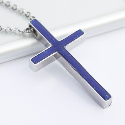 Japan and South Korea contracted cross man Jesus pendant necklace boom first titanium steel jewelry pendant ladies present