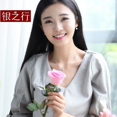 Silver trip S925 silver necklace Han Fengqiu woman, deserve to act the role of short pendant couples collarbone chain length simple decoration