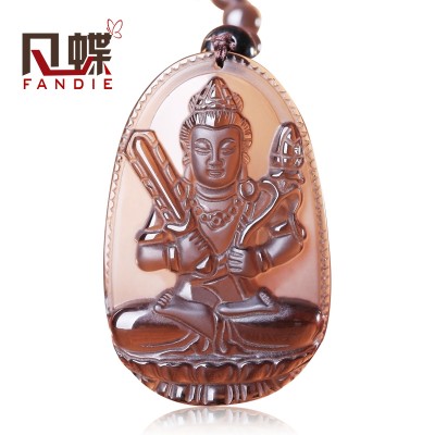 Obsidian eight patron saint motionless statue of Buddha pendant rooster year benmingnian this life Buddha guanyin gifts men and women