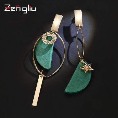 Han edition asymmetric eardrop long Ms exaggerated personality temperament sexy ears hanging ear ring earrings earrings South Korea