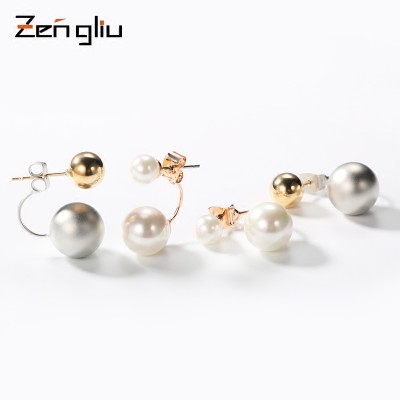 After the han edition imitation pearl stud earrings Female atmosphere elegant earrings personality joker earring size ears hang act the role ofing is tasted