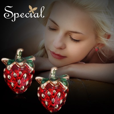 Special tip goods Europe and the United States to restore ancient ways of fashion female earrings earrings stud earrings earpins like wild strawberries valentine's day
