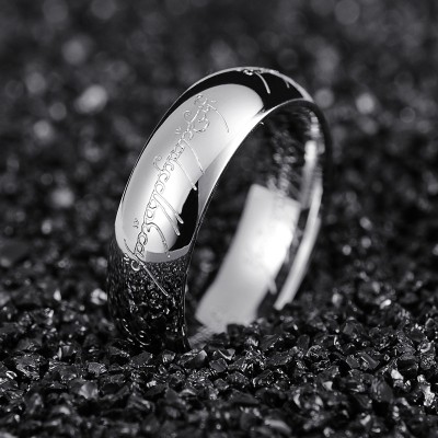 Lord of the rings the ring couple ring, titanium steel domineering man ring han edition men and women to buddhist monastic discipline individuality tidal tail ring