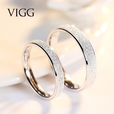 VIGG index finger ring female 925 silver days South Korea contracted frosted couple buddhist monastic discipline male personality