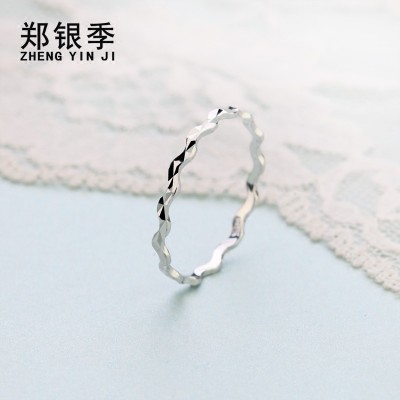 925 silver, Japan and South Korea hipster personality female wave tail index finger ring ring finger fashionable joker adorn article