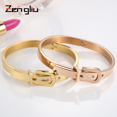 18 k rose gold plated bracelet Female Han Guocai ornaments, gold bracelet lovers hooves buckle buckle ornaments
